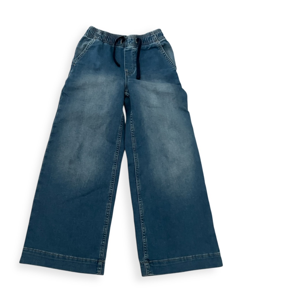 Gap Girls Medium Wide-Leg Pull-On Jeans Drawstring Waist